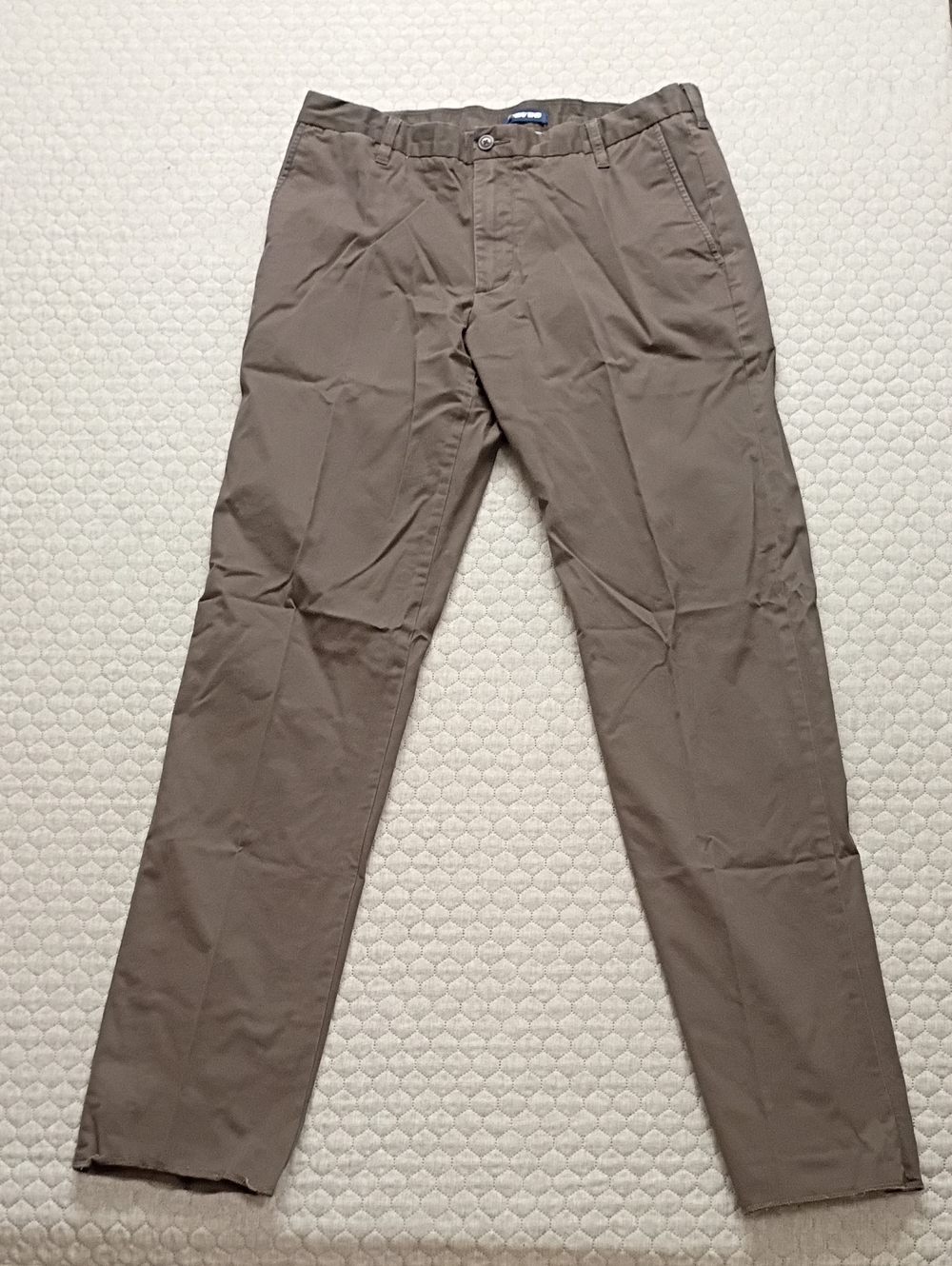 Land's End Classic Chino 36 UNFINISHED NWOT Brown Straight Fit